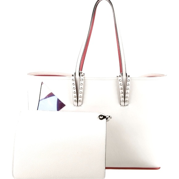 EUC-Christian Louboutin Spike Studs Kabata Love Tote w/COA - Picture 10 of 13